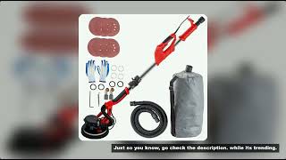 SucceBuy 850W Drywall Sander Variable Speed 800-1750 RPM Electric Drywall Sander Foldable Sheetrock