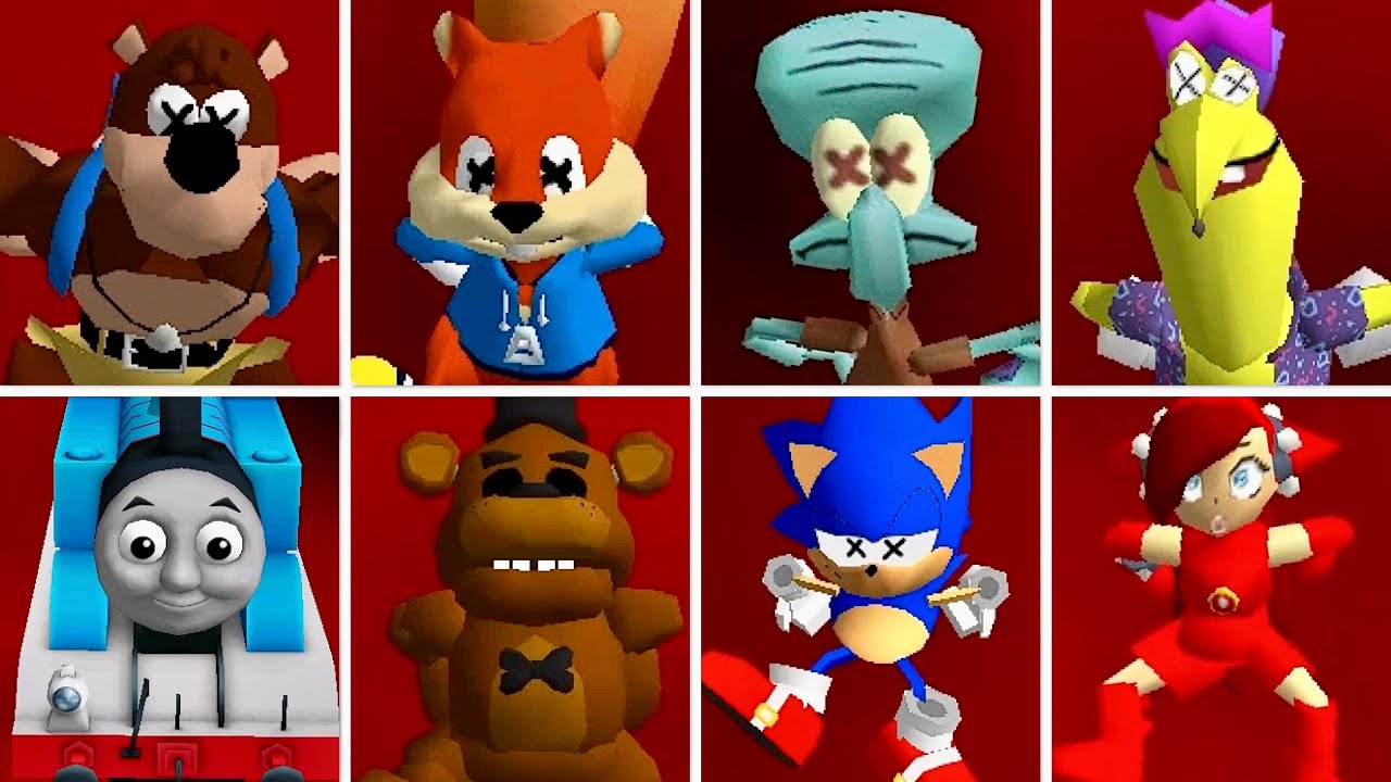 More Famous Characters Falling in Lava - Super Mario 64 PC Port