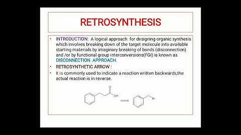 Introduction to retro synthesis. Basic principles of synthesis of organic compounds