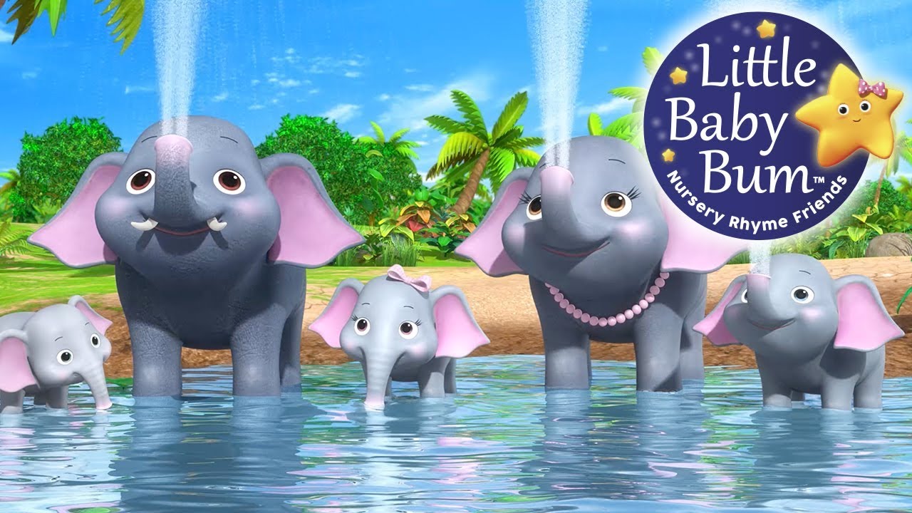 Download Little Baby Bum | Five Elephants Having a Wash | Nursery ...