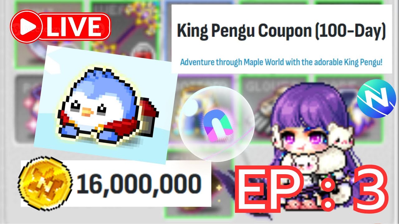 MapleStory N | Luminous เก็บเงินซื้อ King Pengu Coupon 16M EP : 3