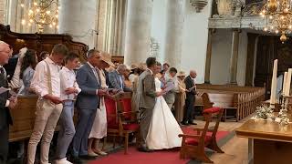 Samenzang tijdens trouwdienst (Grote Kerk Dordrecht)