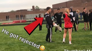 Possibly the most awkward promposal ever!! *she said no*