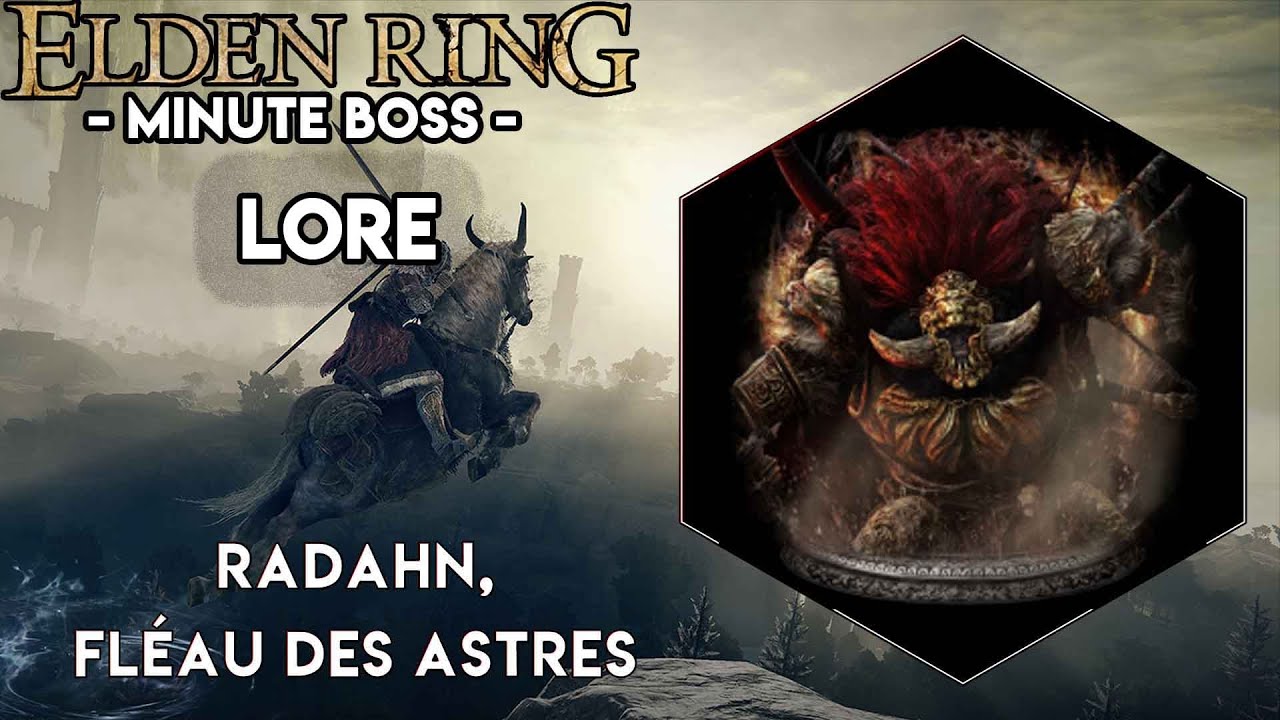 Elden Ring Minute Boss, Lore Radahn, fléau des astres YouTube