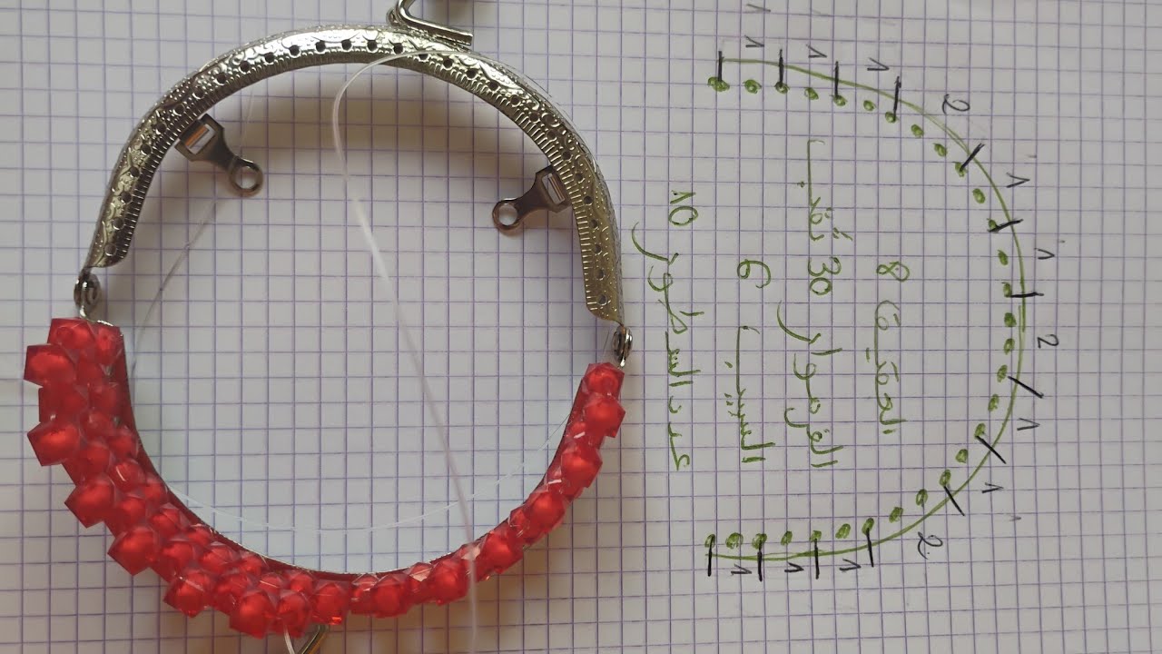 خاص المبتدئات خطوة بخطوة طريقة عمل صاك الفرموار بالعقيق مع جميع التفاصيل #اكسبلور # هاندميد