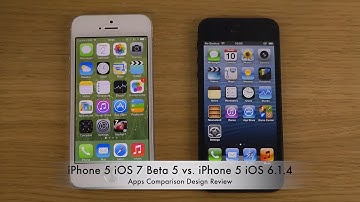 iPhone 5 iOS 7 Beta 5 vs. iPhone 5 iOS 6.1.4 - Apps Comparison Review