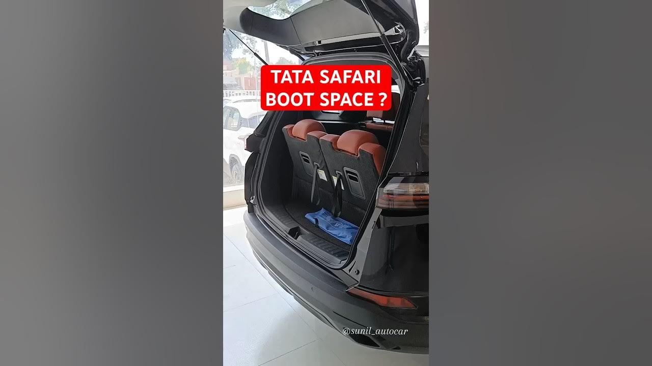 what-is-boot-space-of-tata-safari-top-variant-shorts-youtubeshorts