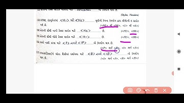 ધોરણ-7 કમ્પ્યુટર ch-2 HTML:પરિચય (સ્વાધ્યાય)