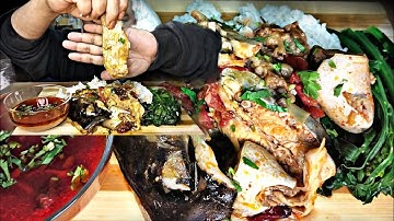 pangas fish cooked with bambooshoot// mustard leaf boil//Naga style