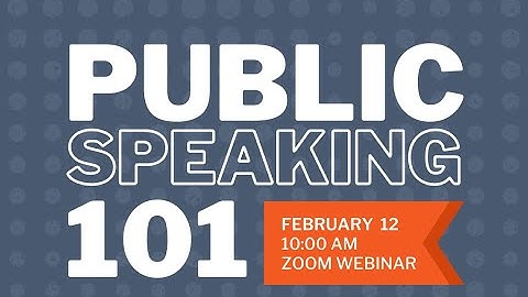 Public Speaking 101