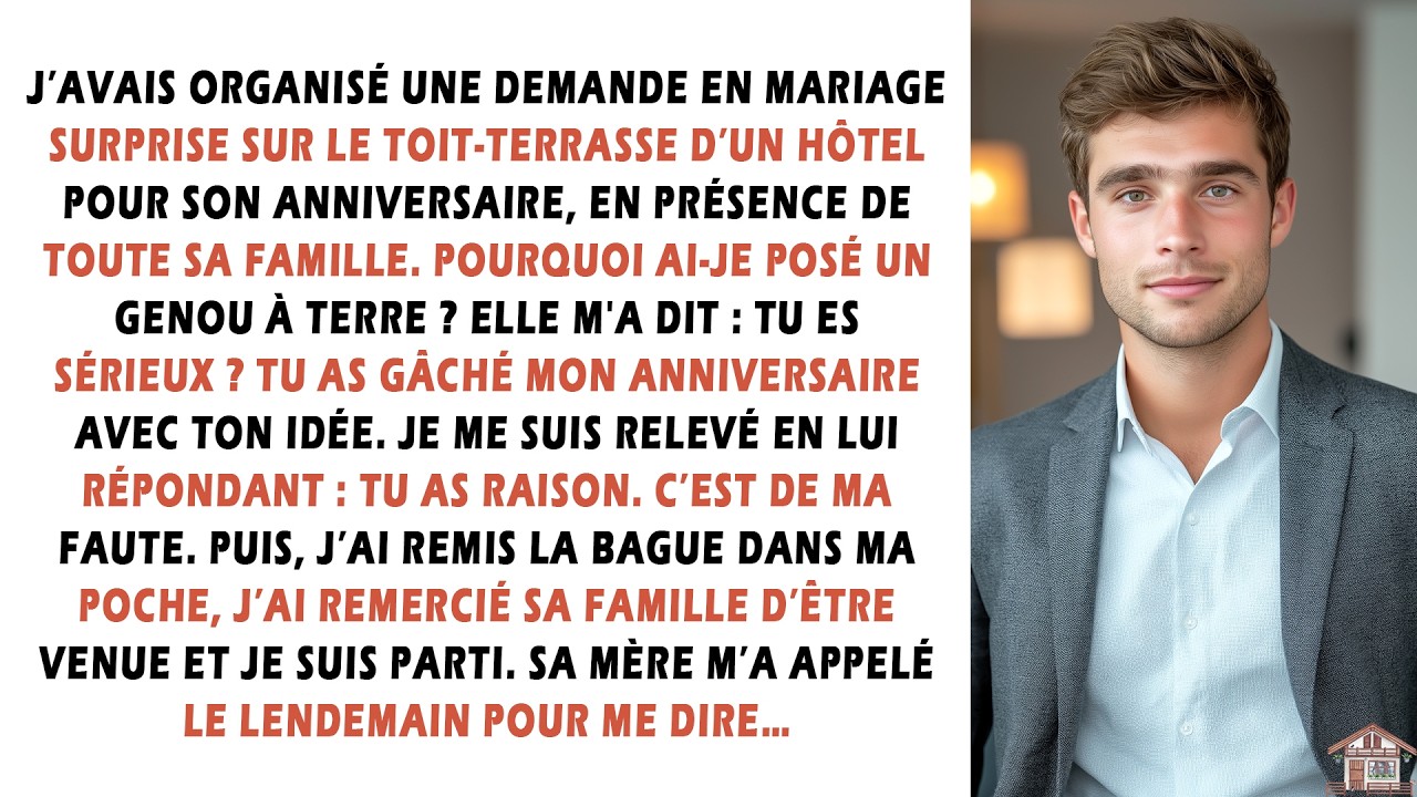 J’avais organisé une demande en mariage surprise sur le toit-terrasse d’un hôtel pour son...