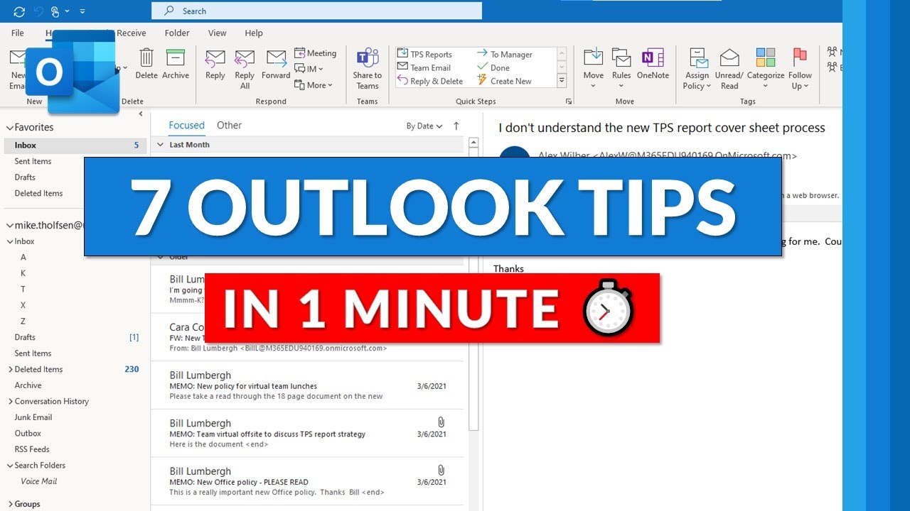 7 Microsoft Outlook Tips and Tricks in 1 minute