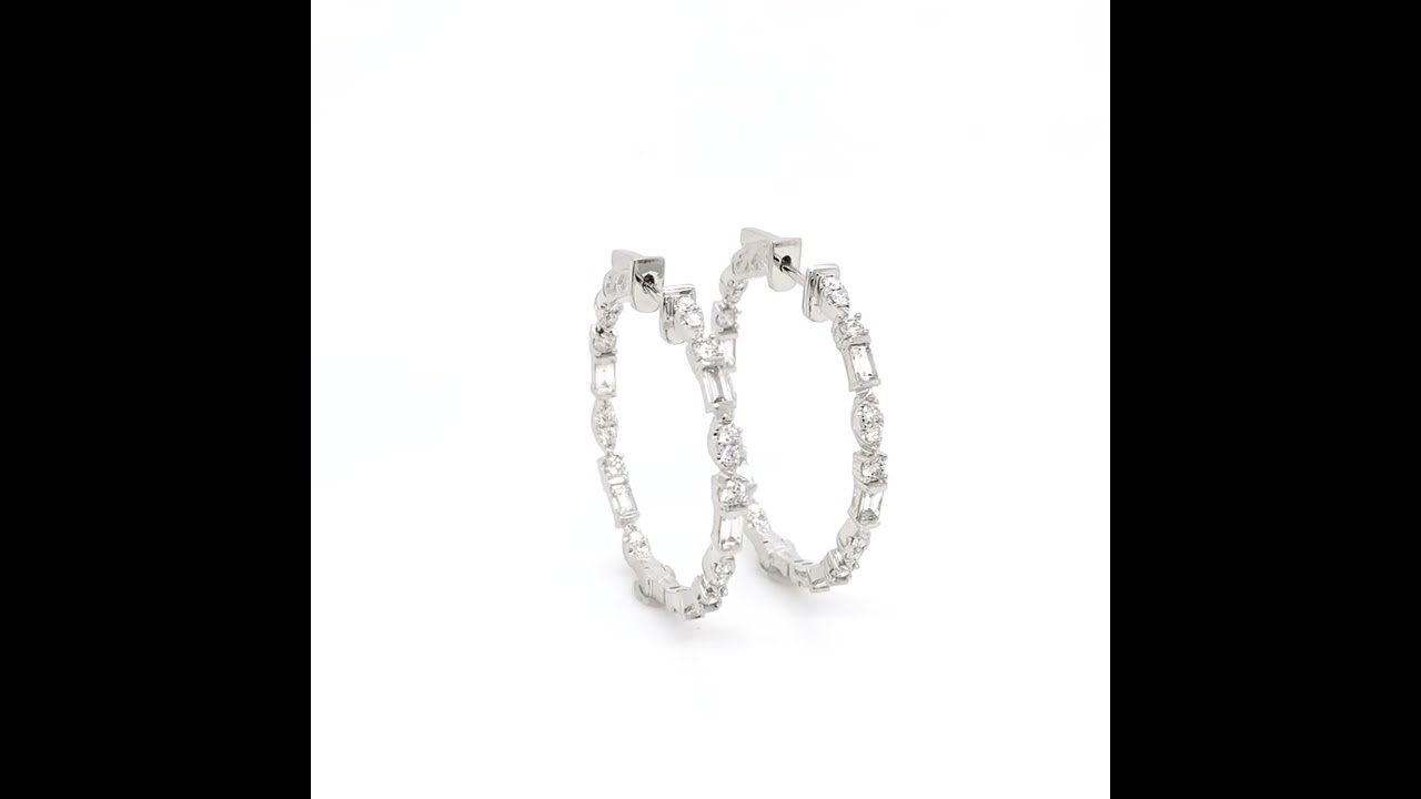 white and gold hoops