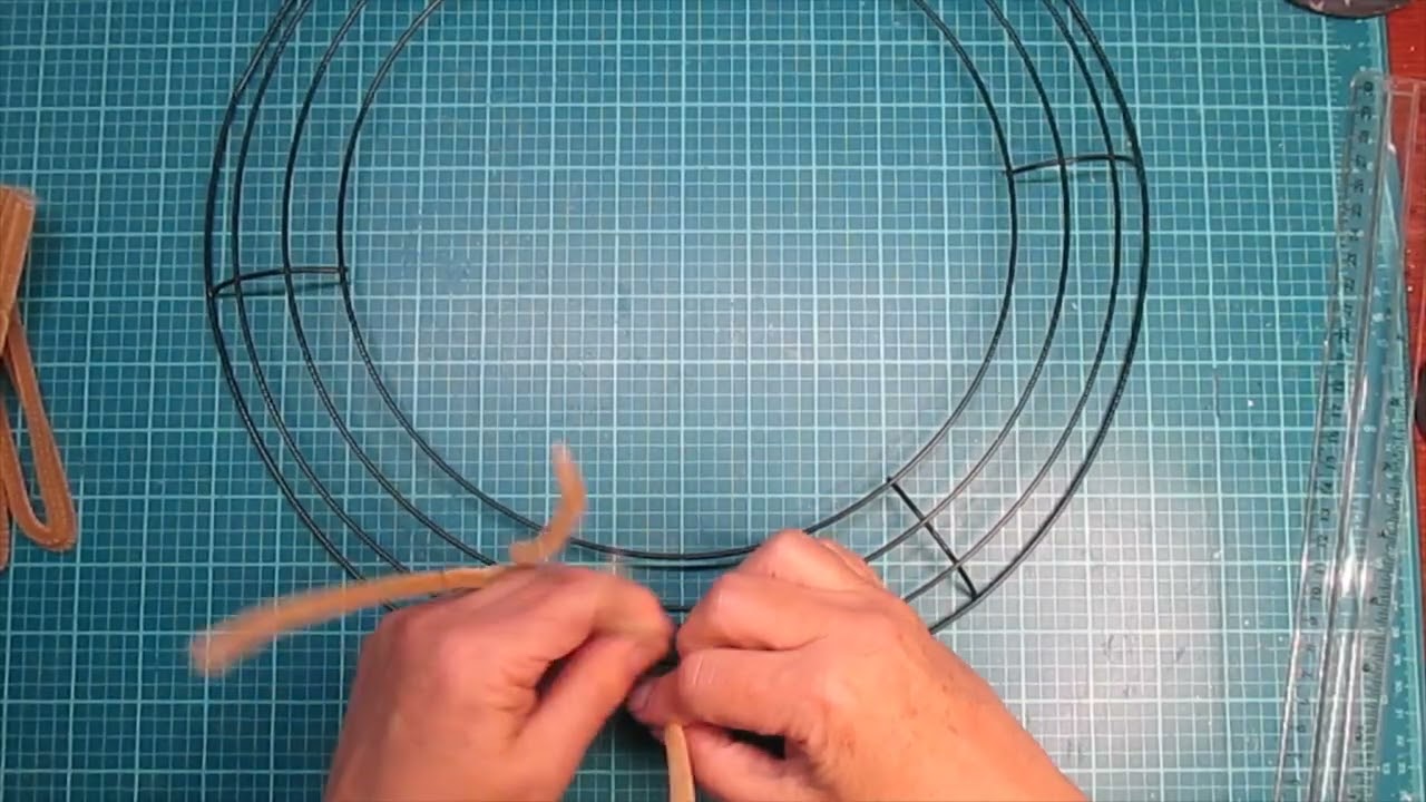 DIY Work Wreath Using Dollar Tree Wreath Form - Great For Beginners