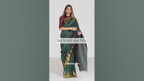 Saree School Lesson 17 | How to hold open Pallu ✨ | Saree Hacks | Easy Saree Drape | #shorts
