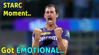 Mitchel Starc Perfect reaction expression after crushing mumbai taking 4 wicket on mi vs kkr match t