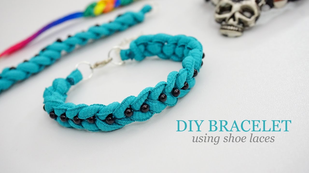 DIY Bracelet using Shoe Lace (Friendship Bracelet) - YouTube