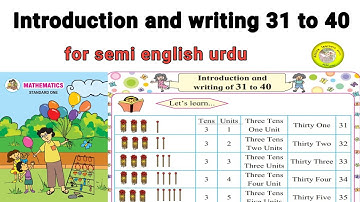 introduction and writing 31 to 40/std 1st maths/maharashtra board/semi english /activelearnerspoint/