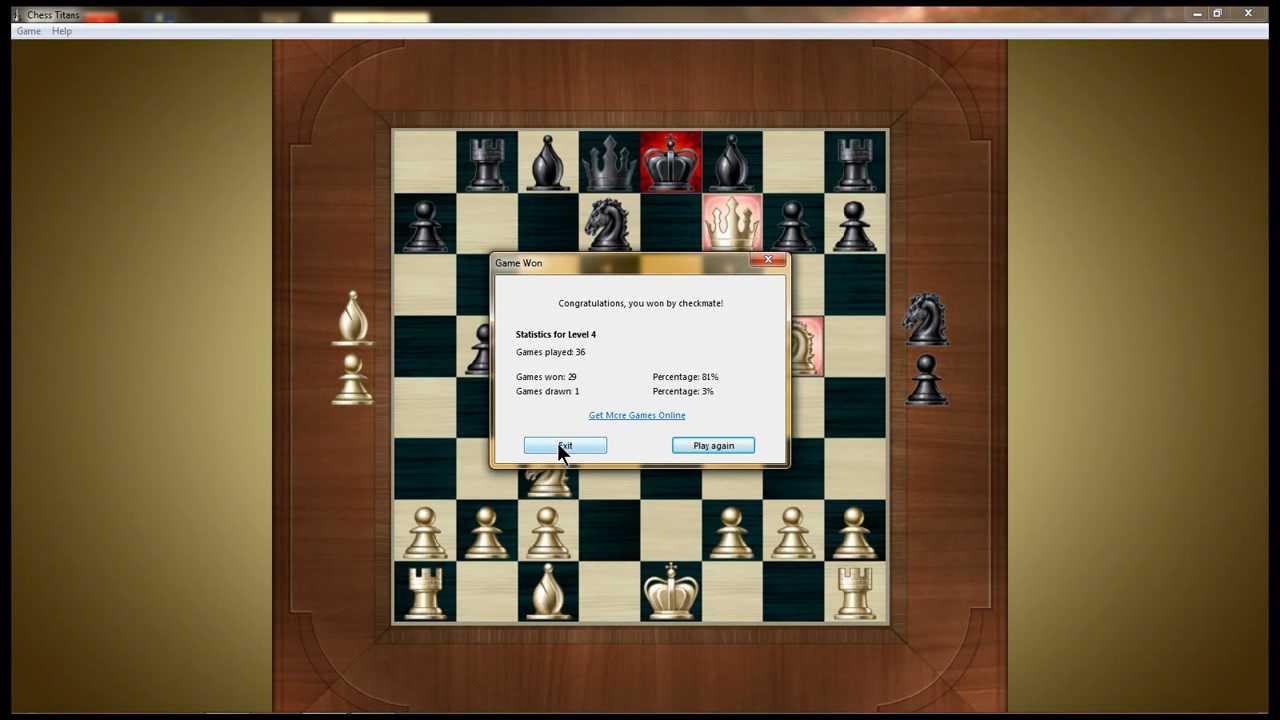 Chess titans draw, a draw chess game 