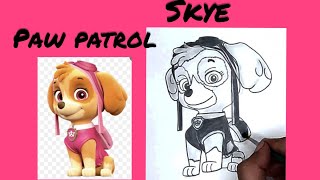 How to draw Skye From paw patrol/Cartoon character#sketchcreativity #drawing #cute #skye #pawpatrol