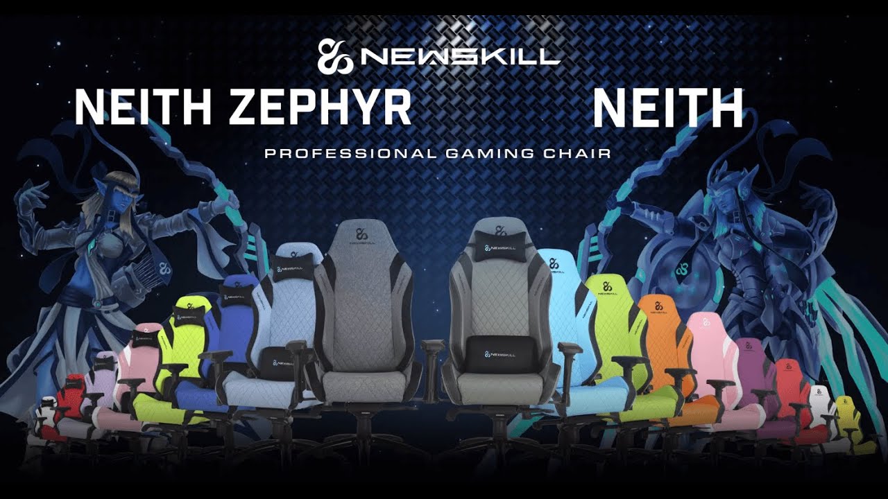 Newskill Gaming Newskill Neith Zephyr Silla Gaming Tela TranspiraBLe  Negra/Púrpura, Envío 48/72 horas