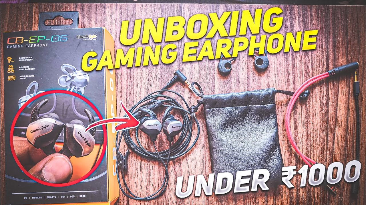 Gaming earphone unboxing under ₹1000 best earphone under 1000 YouTube