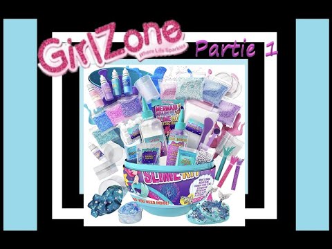 GirlZone Kit Slime Sirène Dans Un Œuf Surprise – Plus De 20 Ingrédients, Slime Fluffy, Beurre, Crunchy, Phosphorescent, Idéal Pour Filles De 4 à 11 Ans