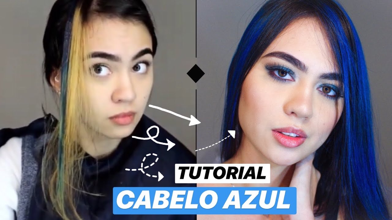 PINTANDO MEU CABELO DE AZUL (EM CASA)