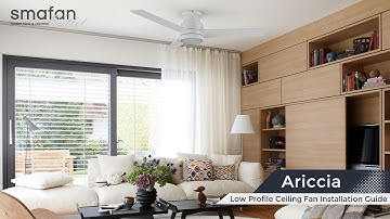 How to install Ariccia Low Profile Ceiling Fan Setup Tutorial |  Smafan(Carro)