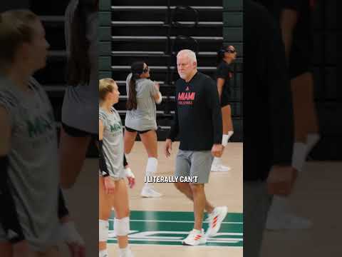 Miami volleyball libero Naylani Feliciano mic'd up 🔊 #shorts