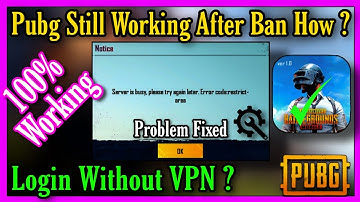 PUBG MOBILE STILL RUNNING WHY ? | PUBG SERVER IS BUSY ERROR CODE : RESTRICT AREA PROBLEM SOLVED