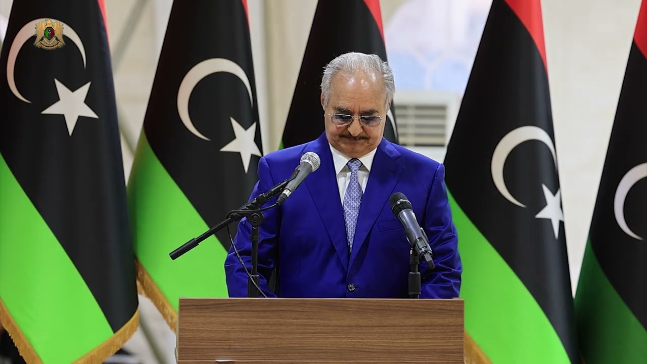 كلمة القائد العام المشير خليفة حفتر خلال زيارته إلى مدينة درنة وحضوره حفل تخريج أول دفعة جامعة درنة