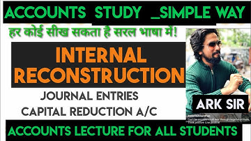 Lec 19 INTERNAL RECONSTRUCTION RESTRUCTURING capital Reduction TyBaf SEM6  tybcom SEM 5 CA CMA CS