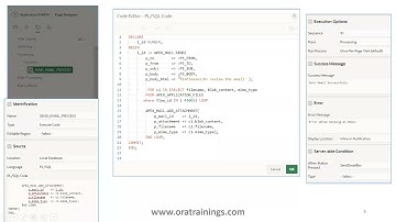 Oracle APEX - Email Using : APEX_MAIL.SEND and Send EMail Standard Process