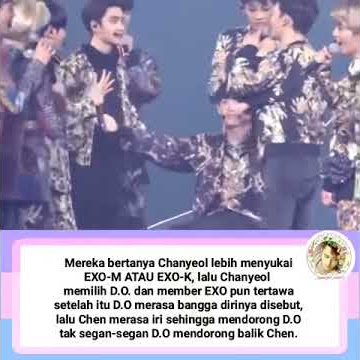 Chanyeol lebih memilih d.o dari pada chen terus chen mendorong d. O dan d. O membalasnya lg