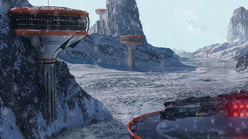Sci-fi Snow Planet Matte Painting