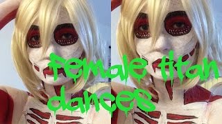 Female Titan dances to Toluthin Antenna (Attack on Titan, Sydney Supanova, SNK)