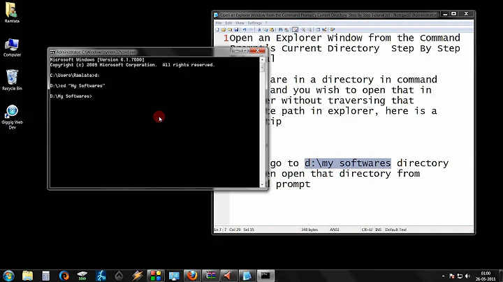 Open an Explorer Window from the Command Prompt's Current Directory  Step By Step Tutorial