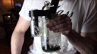Glass Lung Ash Catcher + Quart Stoned Mason
