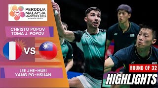 Popov/Popov (FRA) vs Lee/Yang (TPE) - R32 | Malaysia Masters 2024