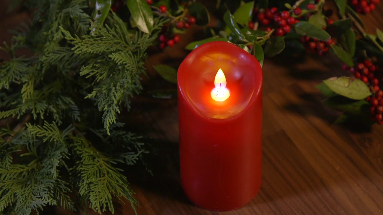 Scented Red LED Wax Candle (3LED235) from Cypress Home