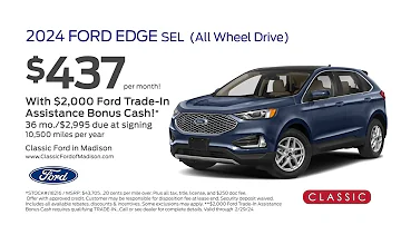 2024 MADISON FORD 24 EDGE SEL, $437 Feb 24