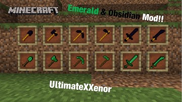 Minecraft Mods - Emerald & Obsidian Armor and Obsidian Tools!!