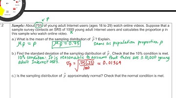7.2 Sample Proportions-Categorical Data