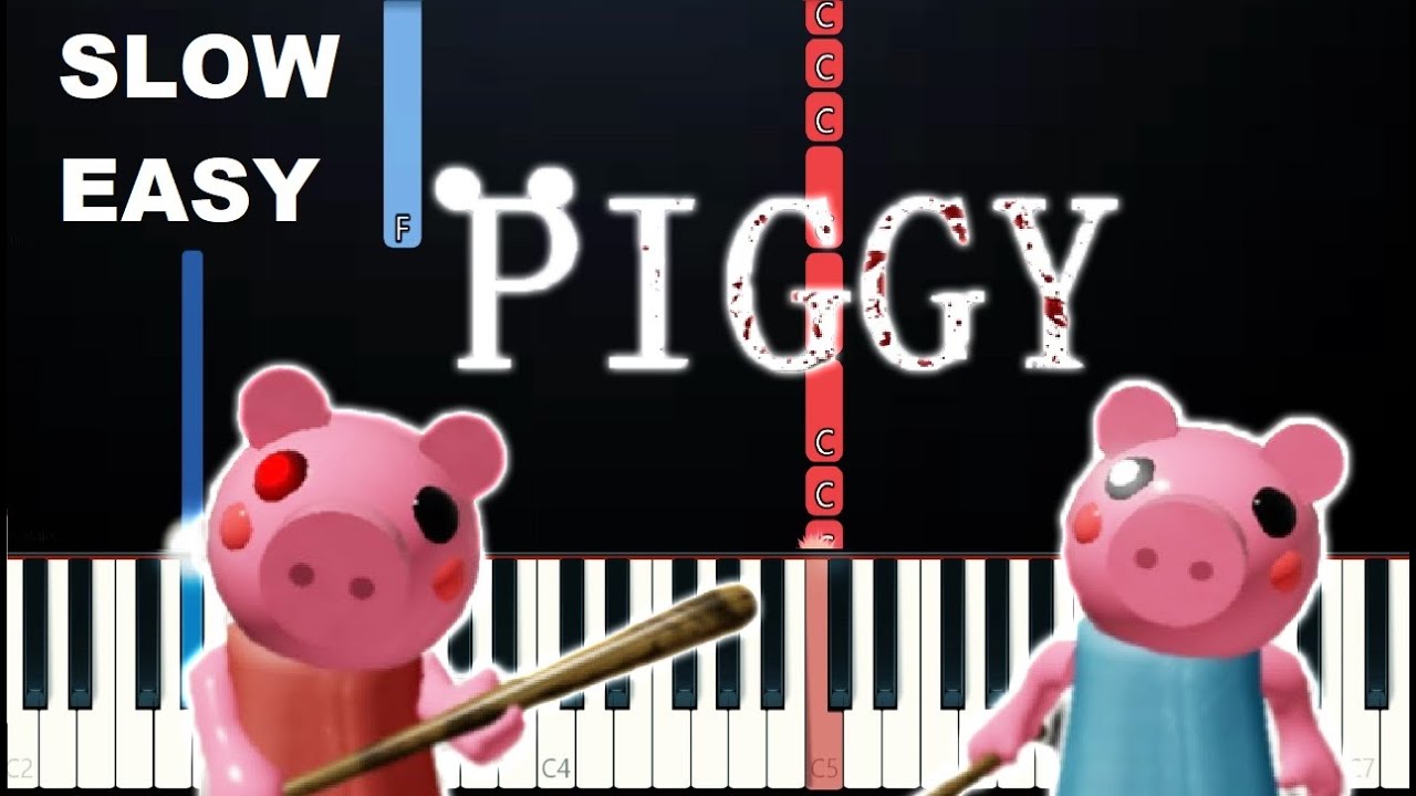 Roblox Piggy Menu Theme Song Slow Easy Piano Tutorial Youtube