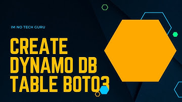 create dynamo db table  using python boto3