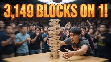 He Stacked 3,149 Jenga Blocks on One 🤯| New World Record! 😮
