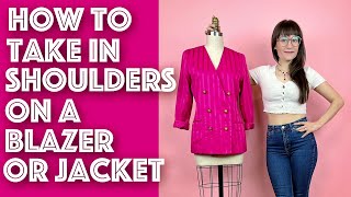 How To Tailor (Take In) The Shoulders On A Jacket Or Blazer | Sew Anastasia