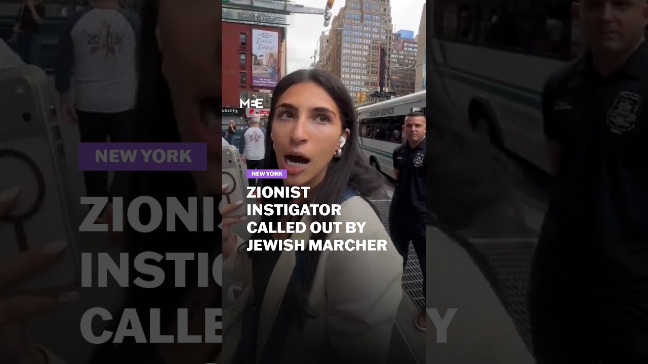'Zionist' instigator gets called out by Jewish protester outside New York Times