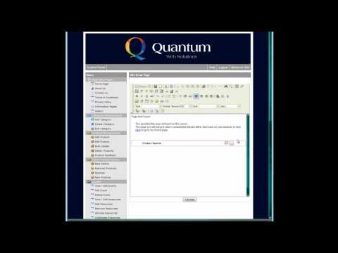 404 Error Page - Quantum Web Ecommerce Control Panel v10.01